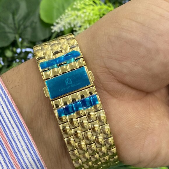 Reloj Giorgio Milano de lujo para mujer, cronógrafo plateado, cristales Swarovsk main image 7